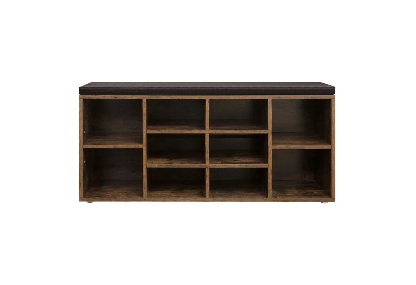 Schuhbank und Schuhregal aus Holz, Braun - Bild 5