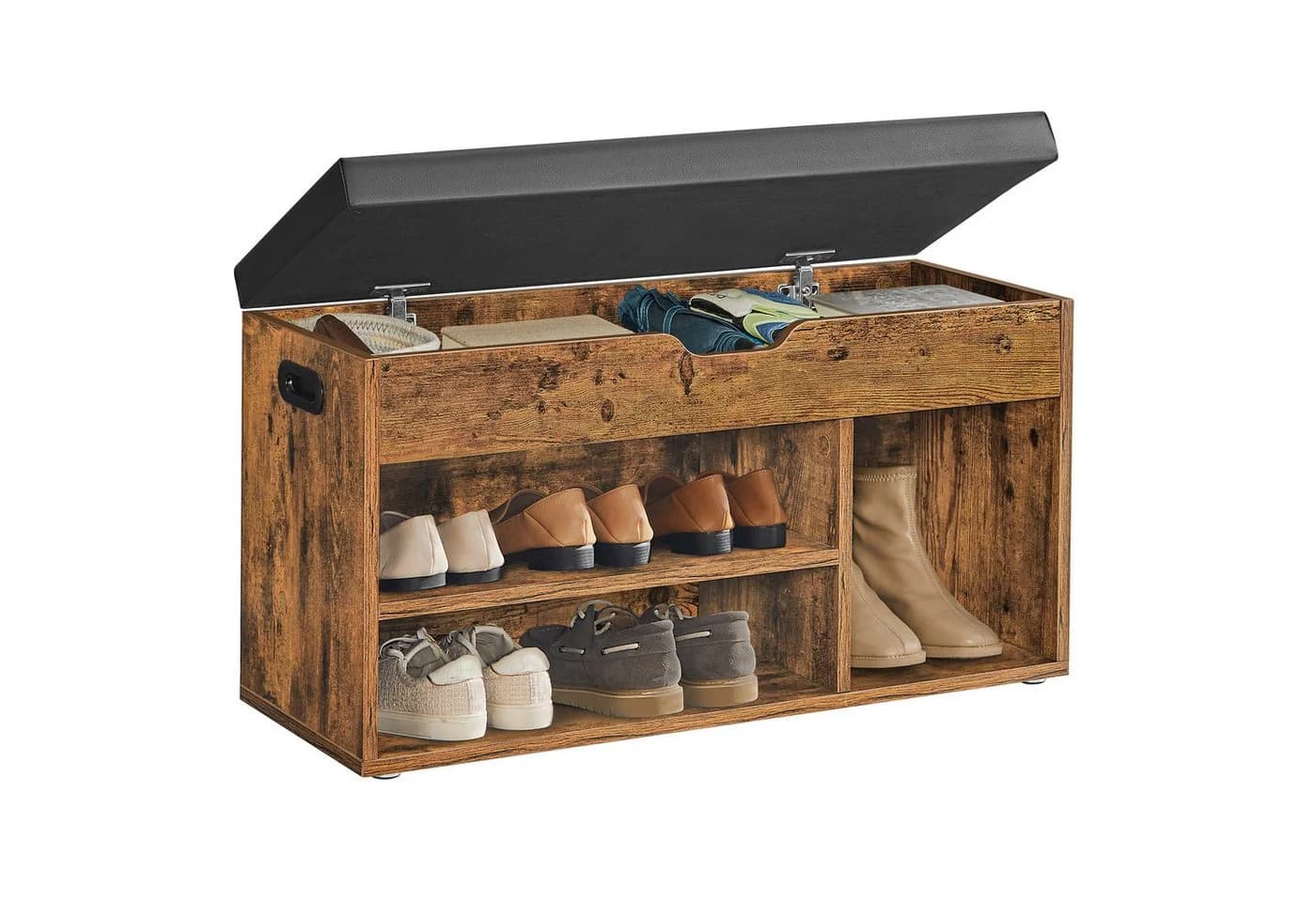 VASAGLE Schuhbank mit Sitzfläche gepolstert 80 x 30 x 44 cm - Bild 2