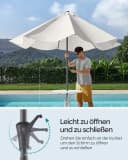 SONGMICS Sonnenschirm UPF 50+ Kurbel 264cm Bild 3