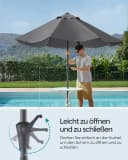 SONGMICS Sonnenschirm UPF 50+ mit Kurbel Bild 3