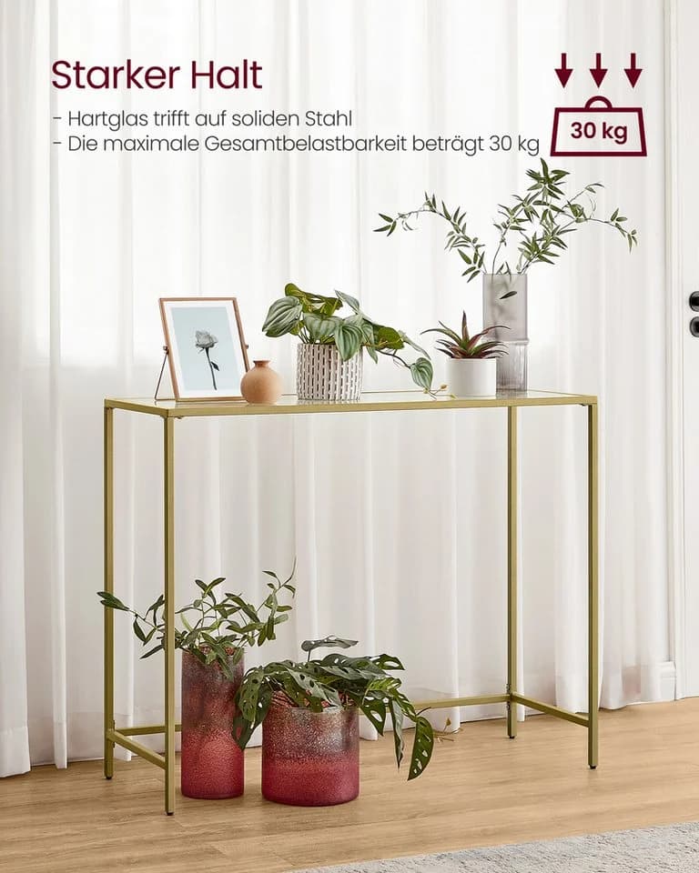 VASAGLE Konsolentisch Beistelltisch Hartglas Modern - Bild 4