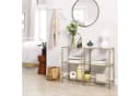 VASAGLE Konsolentisch Beistelltisch Flurtisch 100cm Hartglas Gold Bild 4