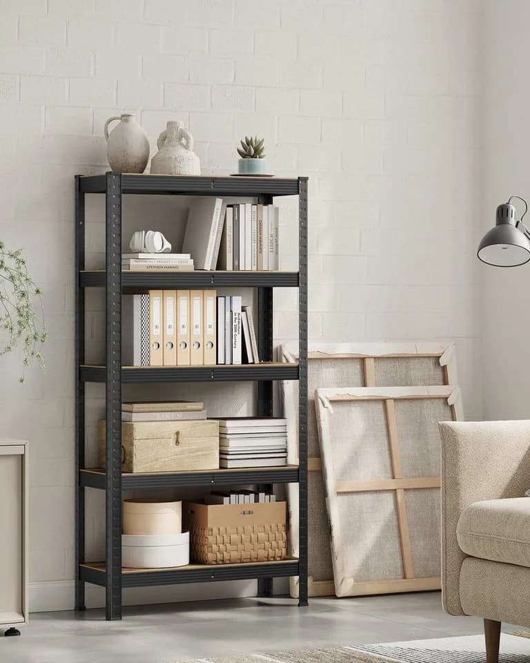Standregal im Industrielook aus Stahl und Holzwerkstoff - Bild 3