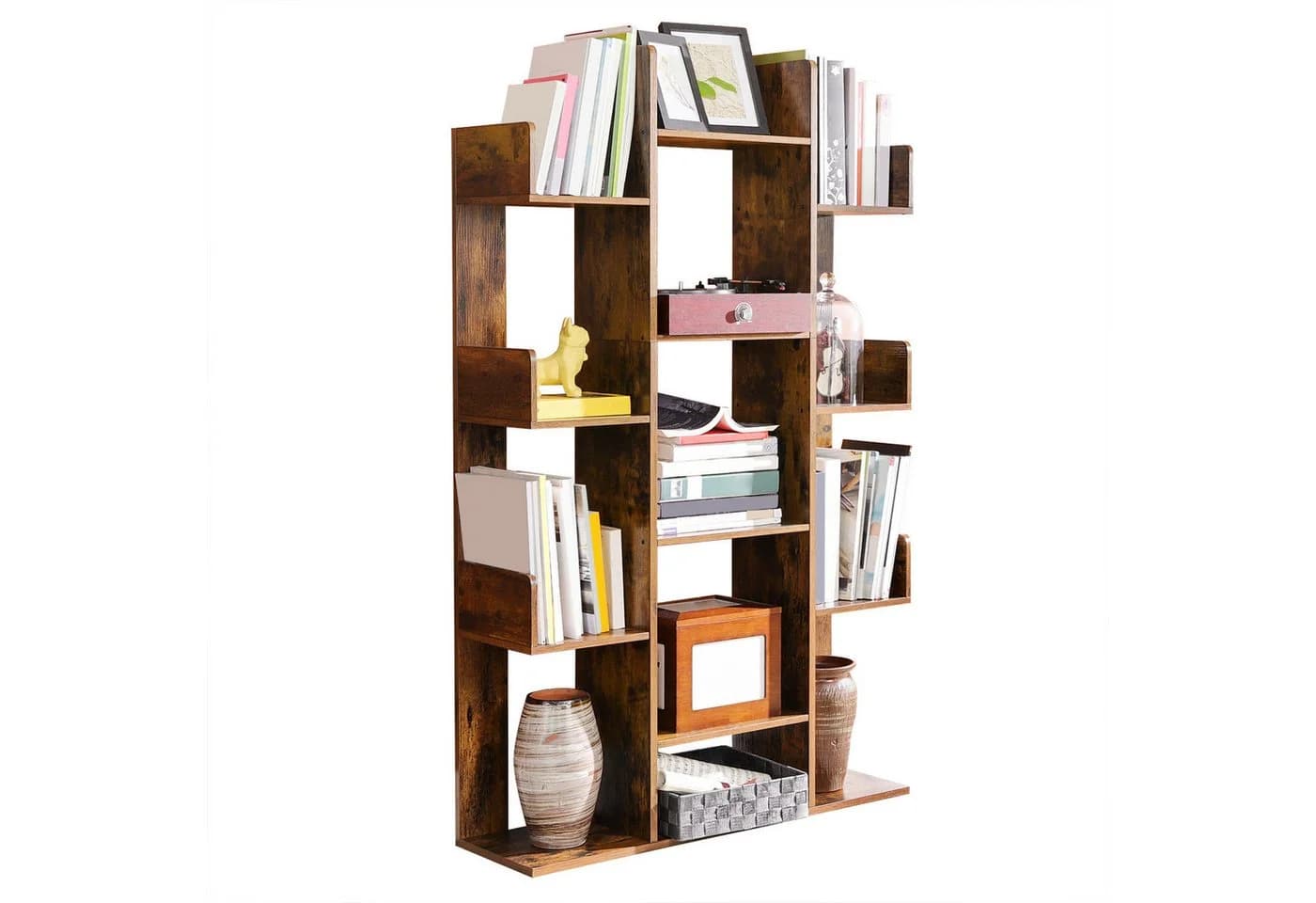 VASAGLE Bücherregal Standregal 13 Fächer Braun 86x25x140 cm - Bild 2