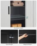 SONGMICS Aktenschrank Mehrzweckschrank Büroschrank 2 Türen abschließbar Stahl Bild 4