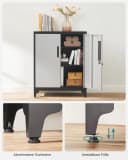 SONGMICS Aktenschrank Mehrzweckschrank Büroschrank 2 Türen abschließbar Stahl Bild 5
