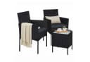 SONGMICS Gartenlounge-Set 3-tlg. Schwarz/Grau Bild 1
