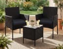 SONGMICS Gartenlounge-Set 3-tlg. Schwarz/Grau Bild 2