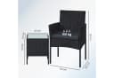 SONGMICS Gartenlounge-Set 3-tlg. Schwarz/Grau Bild 3