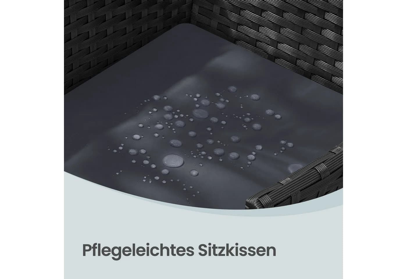 SONGMICS Gartenlounge-Set 3-tlg. Schwarz/Grau - Bild 5