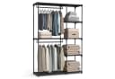 SONGMICS Kleiderständer, Kleiderschrank offen, 2 Hängefächer Schwarz Bild 2