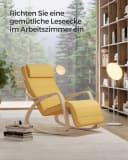 SONGMICS Schaukelsessel Relaxsessel Beige Bild 4