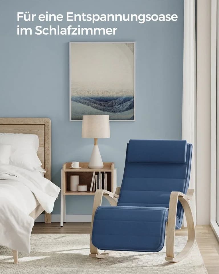 Schaukelsessel aus Birkenholz und Metall - Bild 3