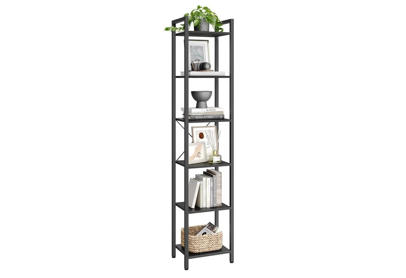 VASAGLE Bücherregal 6 Ebenen Stahlrahmen Ebenholzschwarz - Bild 2