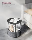 VASAGLE Beistelltisch Rund Couchtisch mit Korb aus Stoff Ø45 cm Modern Bild 3