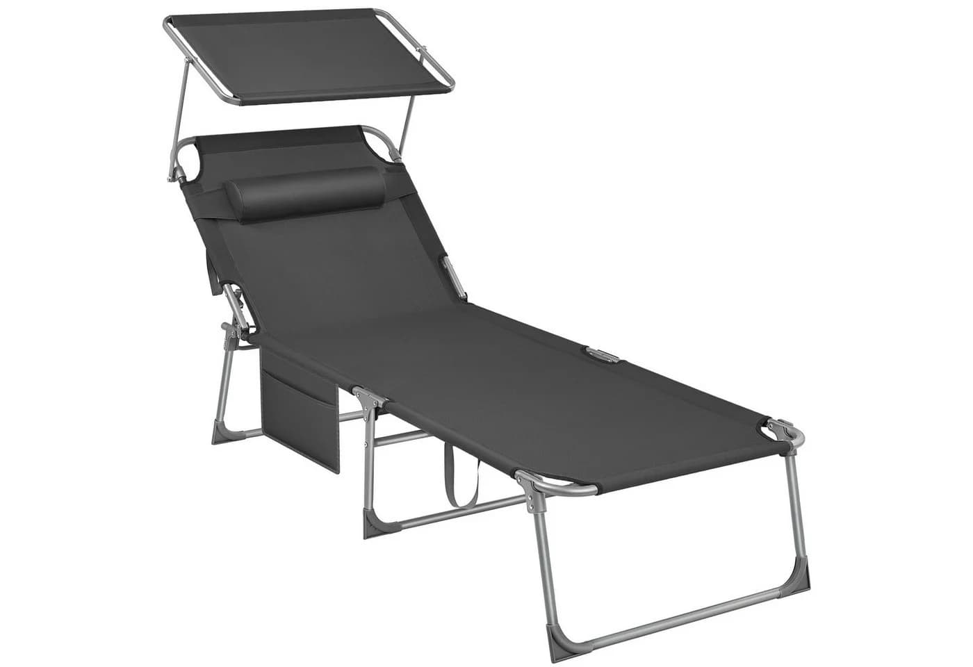 SONGMICS Gartenliege Klappbarer Liegestuhl 200x71x38cm - Bild 2