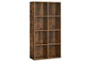 VASAGLE Bücherregal mit 8 Fächern, freistehend, Weiß/Eiche/Braun Bild 2