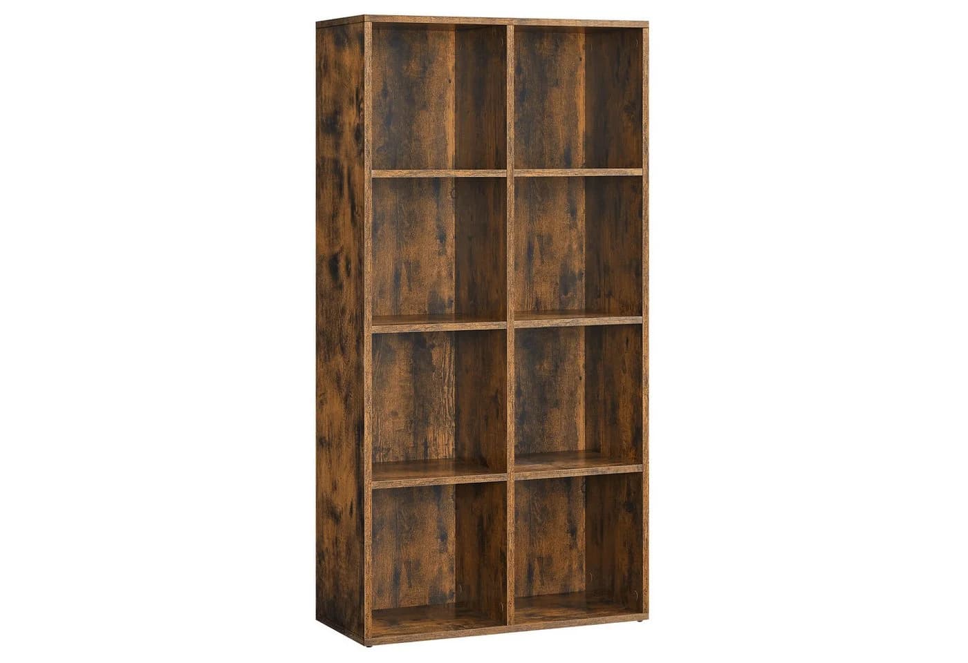 VASAGLE Bücherregal mit 8 Fächern, freistehend, Weiß/Eiche/Braun - Bild 2