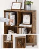 VASAGLE Bücherregal mit 8 Fächern, freistehend, Weiß/Eiche/Braun Bild 5