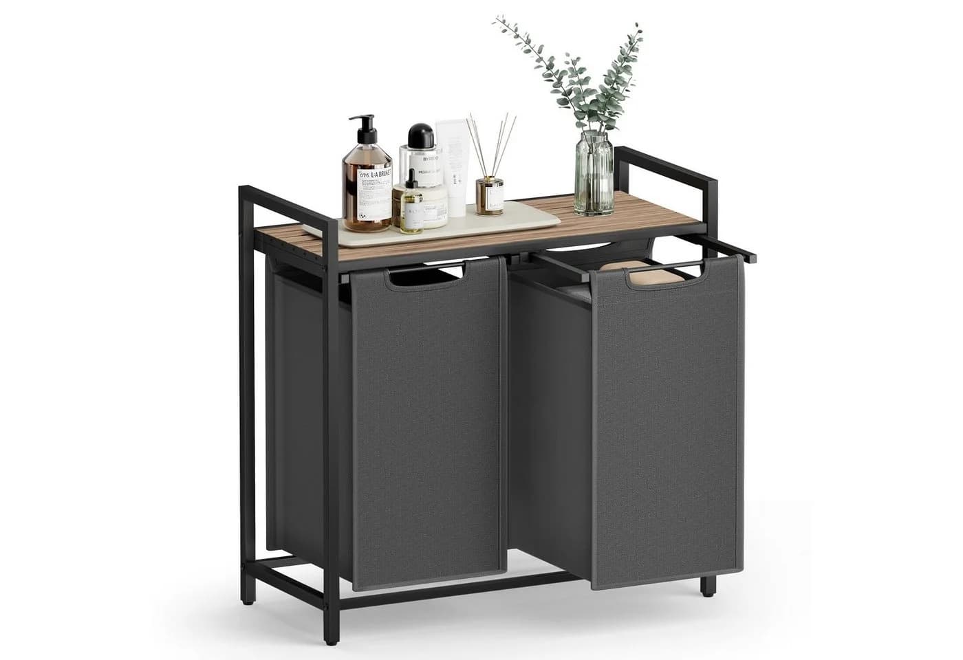 VASAGLE Wäschekorb 2 Wäschesäcke Oxford-Gewebe abnehmbar 2 x 46 L - Bild 2