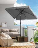 SONGMICS Sonnenschirm Balkon UPF 50+ Beidseitig Knickbar Bild 1