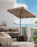 SONGMICS Sonnenschirm 200x125 cm UPF 50+ Balkonschirm Bild 2