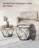 VASAGLE Couchtisch-Set 2er Set Beistelltisch Schiefergrau-Tintenschwarz Bild 5