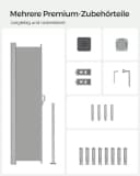 SONGMICS Seitenmarkise Sichtschutz Windschutz Markise ausziehbar Bild 5