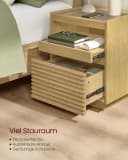 VASAGLE Nachttisch mit LED-Beleuchtung, Natureichenfarben Bild 5