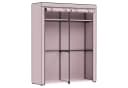 SONGMICS Stoffschrank mit 2 Kleiderstangen und Ablagen Faltbar Lavendellila Bild 3