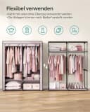 SONGMICS Stoffschrank mit 2 Kleiderstangen und Ablagen Faltbar Lavendellila Bild 4