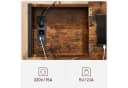 VASAGLE Beistelltisch 2-St. Steckdosen USB-Anschlüsse Klappbare Tischplatte Vintagebraun-Schwarz Bild 4