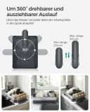 SONGMICS Geschirrabtropfständer Edelstahl mit Auslauf grau-silber Bild 5