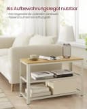 VASAGLE Schuhbank Beige Schuhregal 73x30x45 cm Bild 1