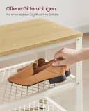 VASAGLE Schuhbank Beige Schuhregal 73x30x45 cm Bild 4