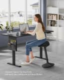 SONGMICS Arbeitshocker Stehhocker 360° neigbar Schreibtischstuhl Anti-Rutsch Bild 1