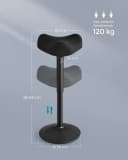 SONGMICS Arbeitshocker Stehhocker 360° neigbar Schreibtischstuhl Anti-Rutsch Bild 5