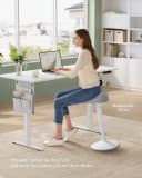 SONGMICS Arbeitshocker Stehhocker 360° neigbar Bild 1