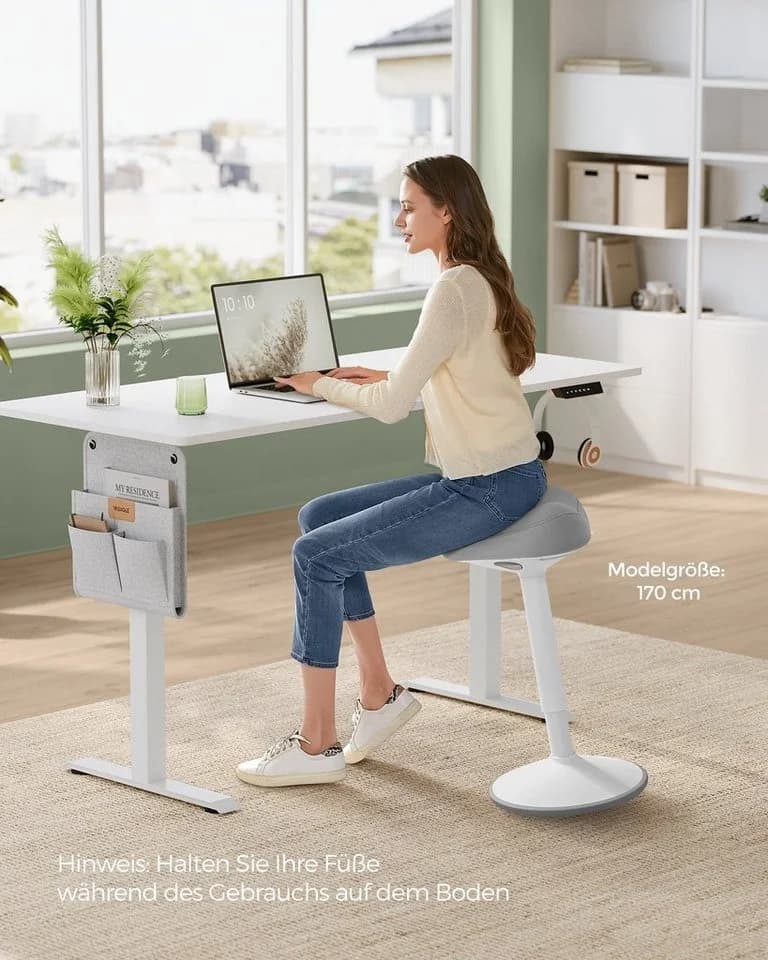 SONGMICS Arbeitshocker Stehhocker 360° neigbar