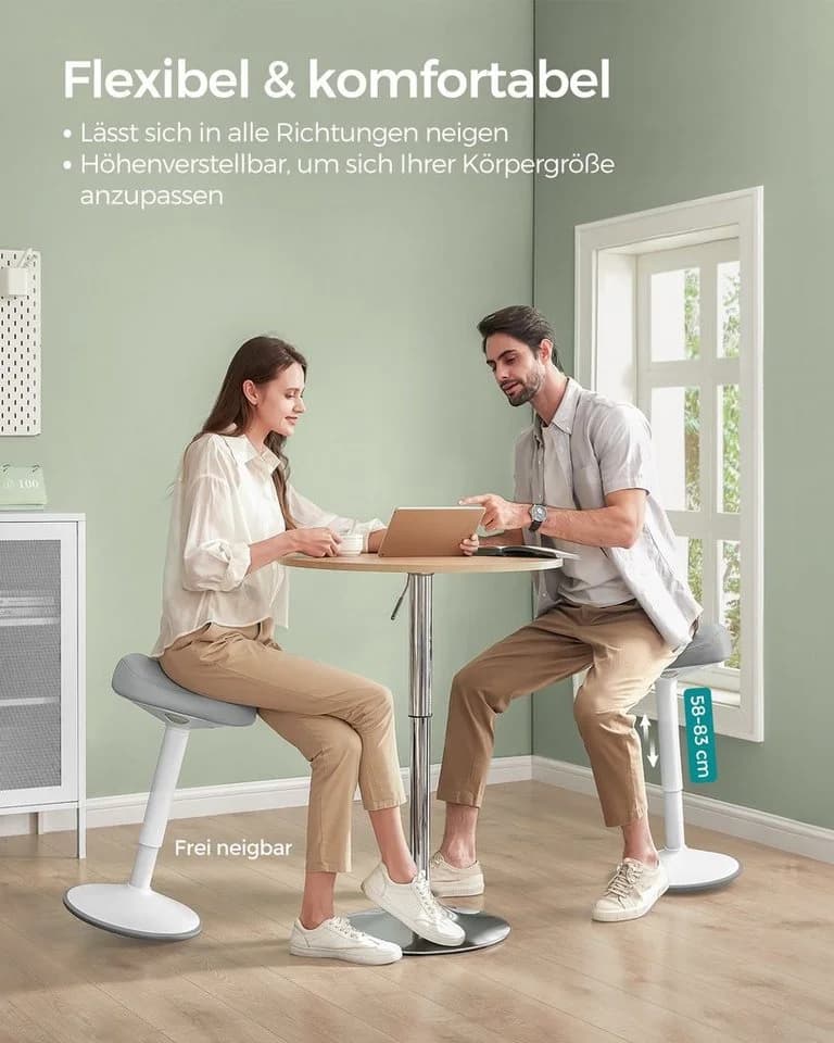 SONGMICS Arbeitshocker Stehhocker 360° neigbar - Bild 3