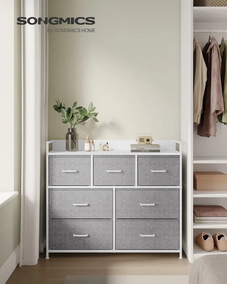 SONGMICS Kommode 7 Schubladen Industrie-Design