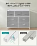SONGMICS Kommode 7 Schubladen Industrie-Design Bild 4