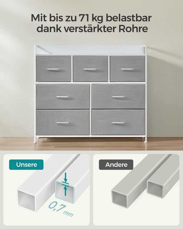 SONGMICS Kommode 7 Schubladen Industrie-Design - Bild 4