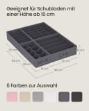 SONGMICS Aufbewahrungsbox Schubladen-Organizer 8er Set Grau Stoffboxen Bild 3