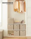 SONGMICS Aufbewahrungsboxen 6er Set Sandbeige Vliesstoff Bild 1
