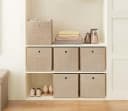 SONGMICS Aufbewahrungsboxen 6er Set Sandbeige Vliesstoff Bild 2