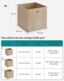 SONGMICS Aufbewahrungsboxen 6er Set Sandbeige Vliesstoff Bild 4
