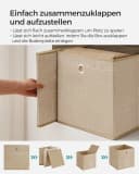 SONGMICS Aufbewahrungsboxen 6er Set Sandbeige Vliesstoff Bild 5