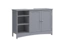 VASAGLE Waschbeckenunterschrank Unterschrank Badezimmerschrank extra lang, offene Fächer, höhenverstellbare Ablagen Bild 3