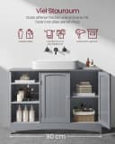 VASAGLE Waschbeckenunterschrank Unterschrank Badezimmerschrank extra lang, offene Fächer, höhenverstellbare Ablagen Bild 4